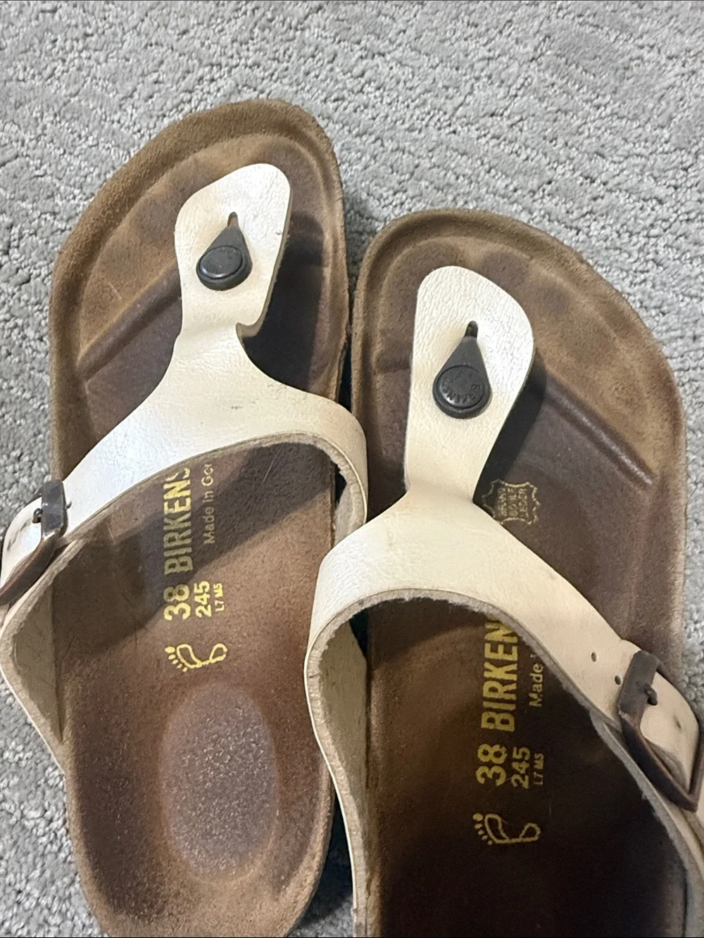 Birkenstock Toe-Post Sandals with Adjustable Buckle women’s size 38